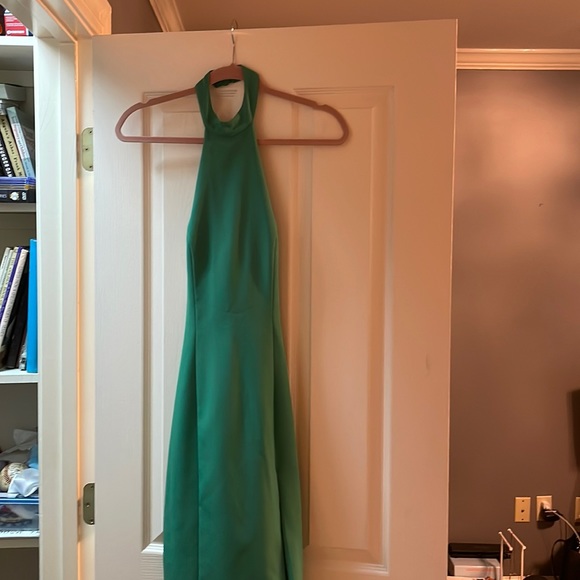 nbd green dress Dark Green Sequin Spaghetti Straps Slit Long Prom Dress